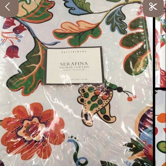 Pottery Barn Serafina floral shower curtain. - Picture 3 of 4